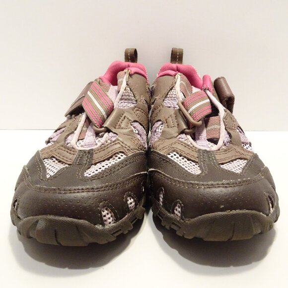 Merrell Water Sneakers Size 2 Pink Brown Mesh Hiking Outdoors - Picture 1 of 5
